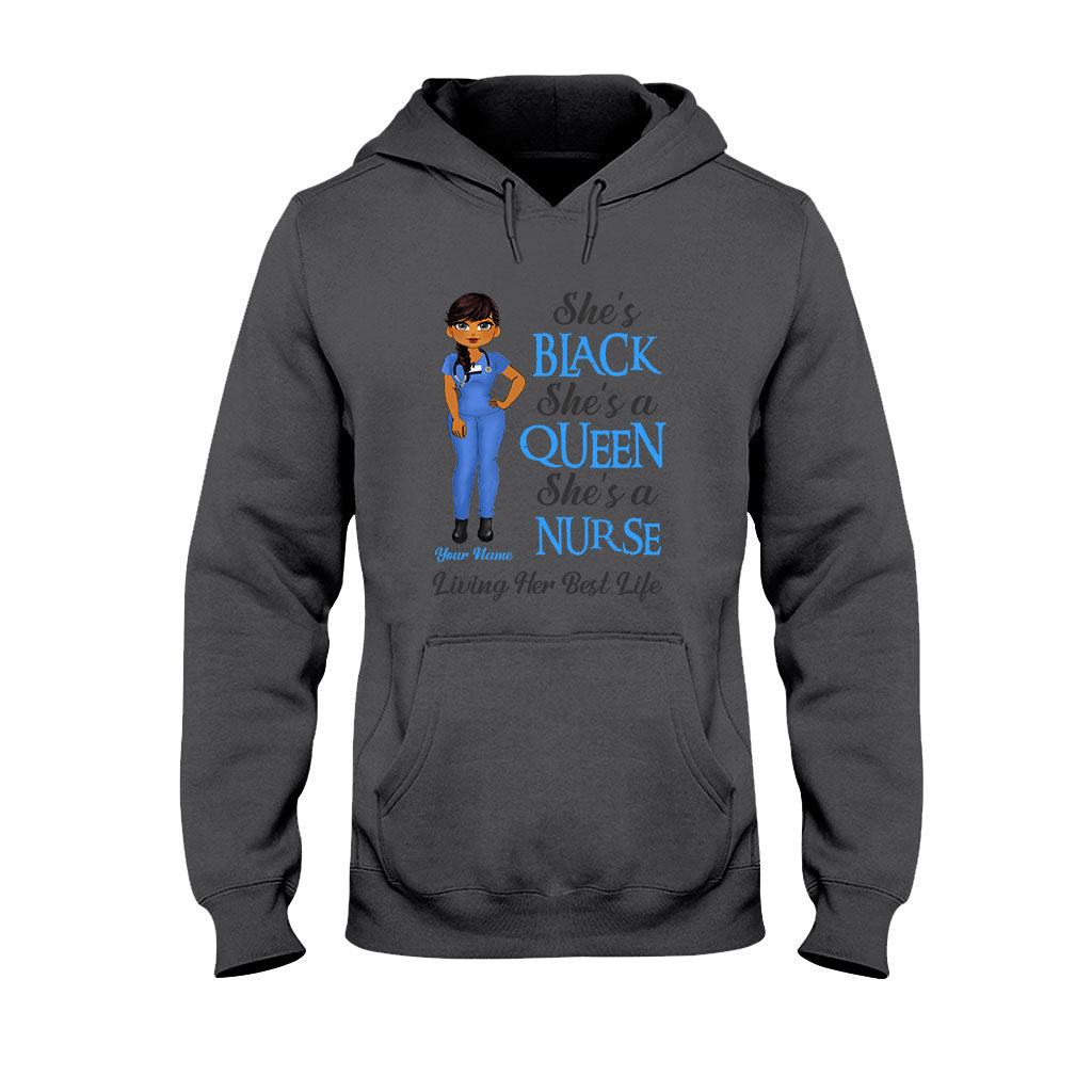 Black Nurse - Personalized Nurse T-shirt and Hoodie