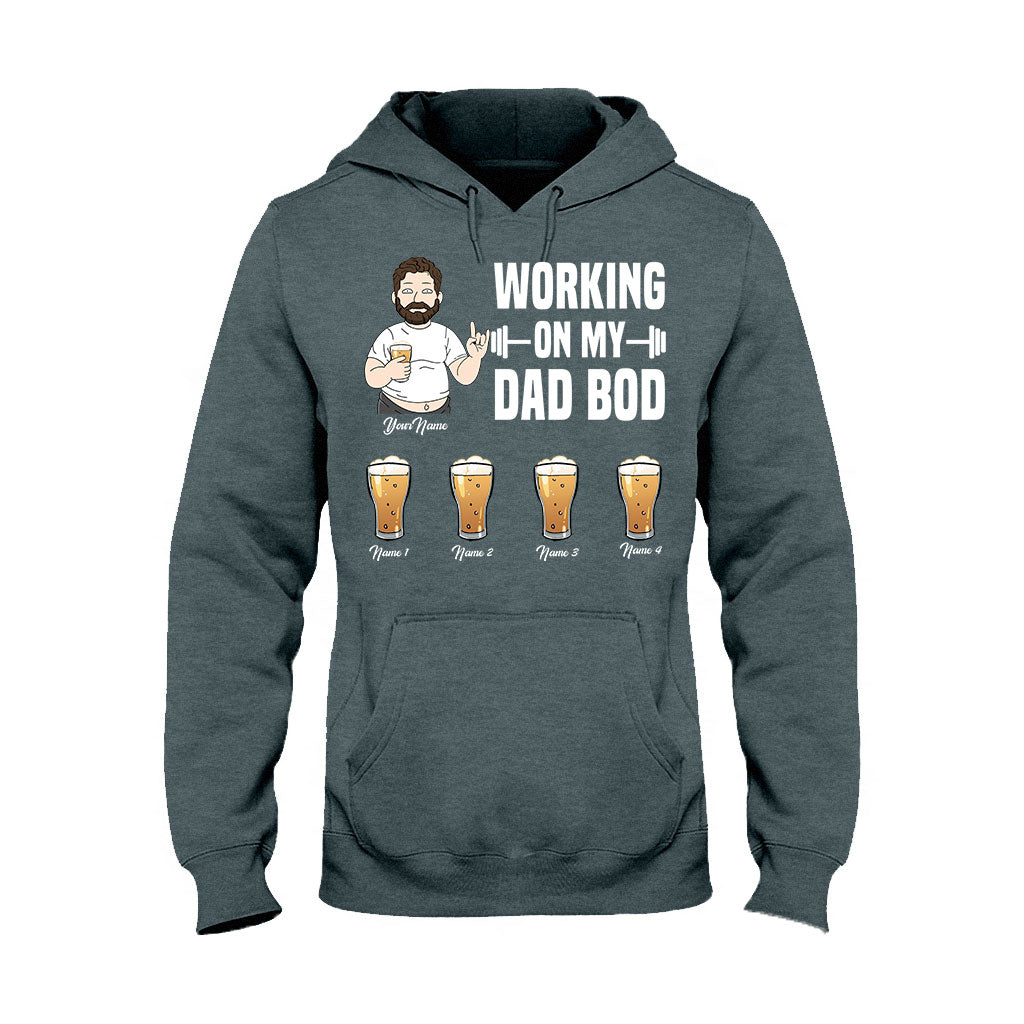 Working On My Dad Bod - Personalized Father's Day T-shirt and Hoodie