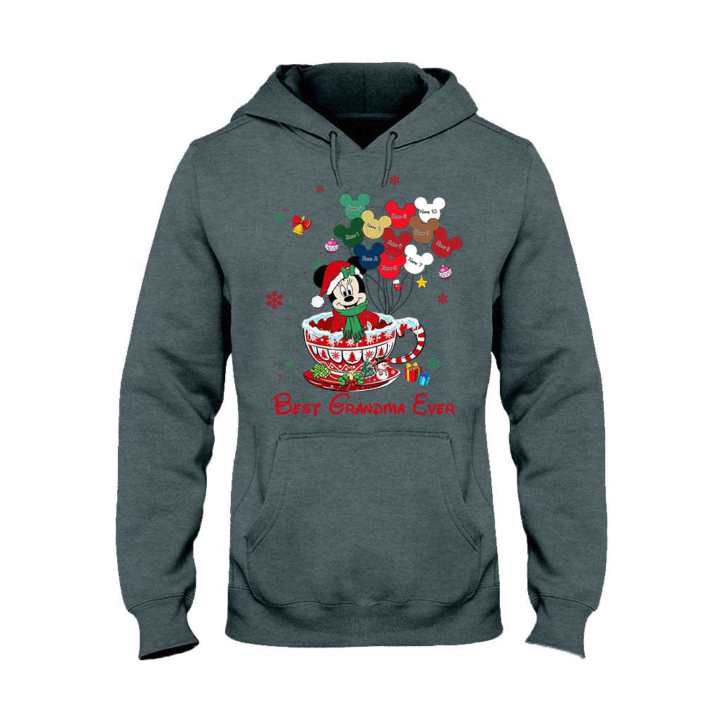 Best Grandma Ever - Personalized Christmas T-shirt and Hoodie