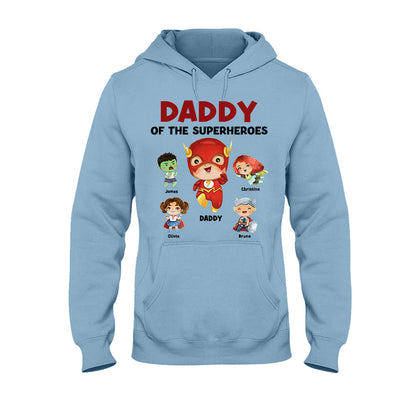 Daddy Of Superheroes - Personalized Father T-shirt and Hoodie