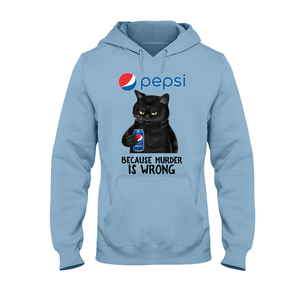 Because Murder Is Wrong - Personalized Blue Soft Drink T-shirt and Hoodie