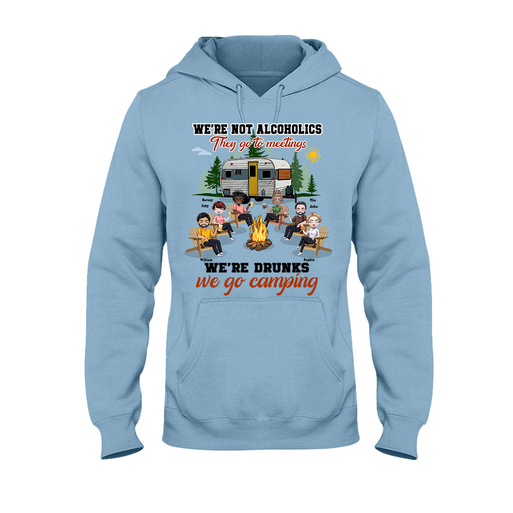 We're Not Alcoholics They Go To Meeting - Personalized Camping T-shirt and Hoodie