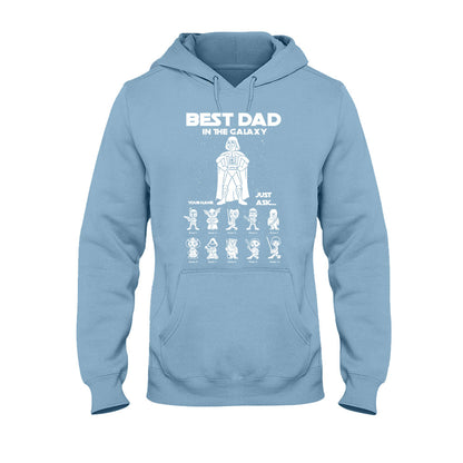 Best Dad In The Galaxy - Personalized Father's Day The Force T-shirt and Hoodie