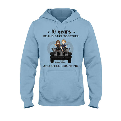 Years Of Life Behind Bars - Personalized Couple Car T-shirt and Hoodie