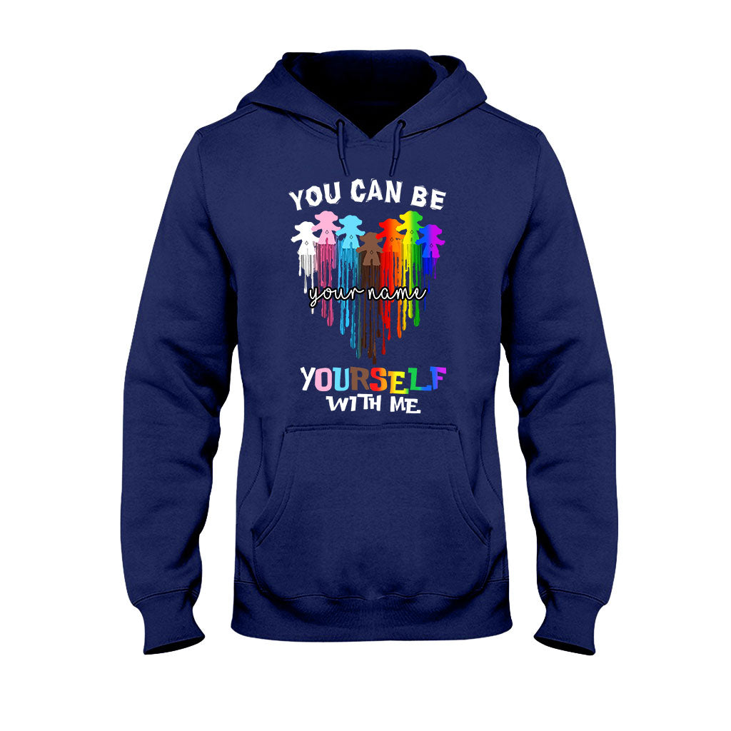 You Can Be Yourself With Me - Personalized LGBT Support T-shirt and Hoodie