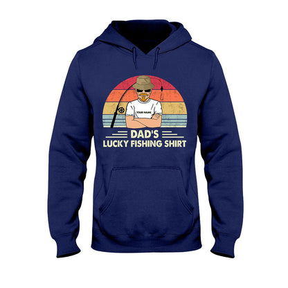 Dad's Lucky Shirt - Personalized Father's Day Fishing T-shirt and Hoodie