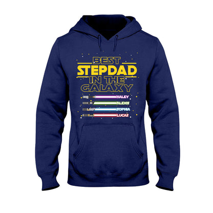 Best Stepdad In The Galaxy - Personalized Father's Day T-shirt and Hoodie