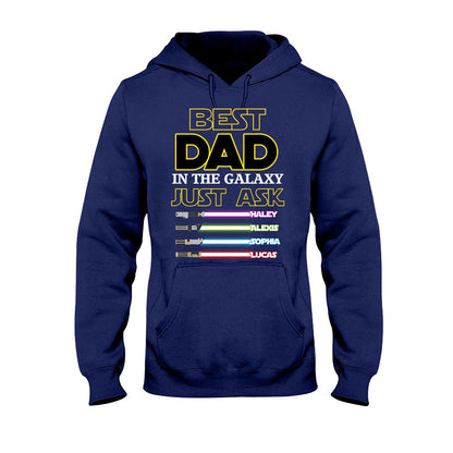 Best Dad In The Galaxy - Personalized Father's Day The Force T-shirt and Hoodie