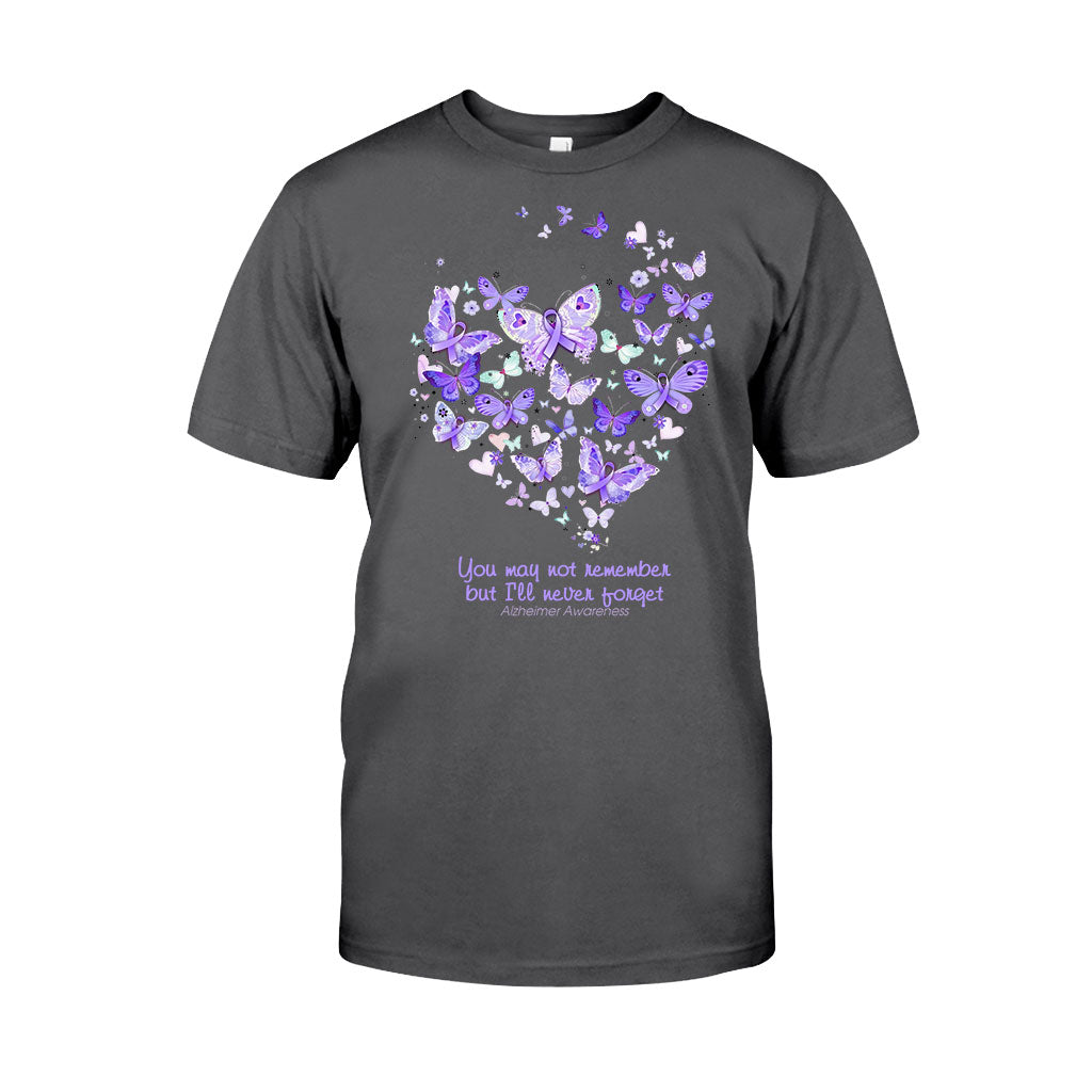 You May Not Remember Purple Butterflies - Alzheimer Awareness T-shirt and Hoodie 1121