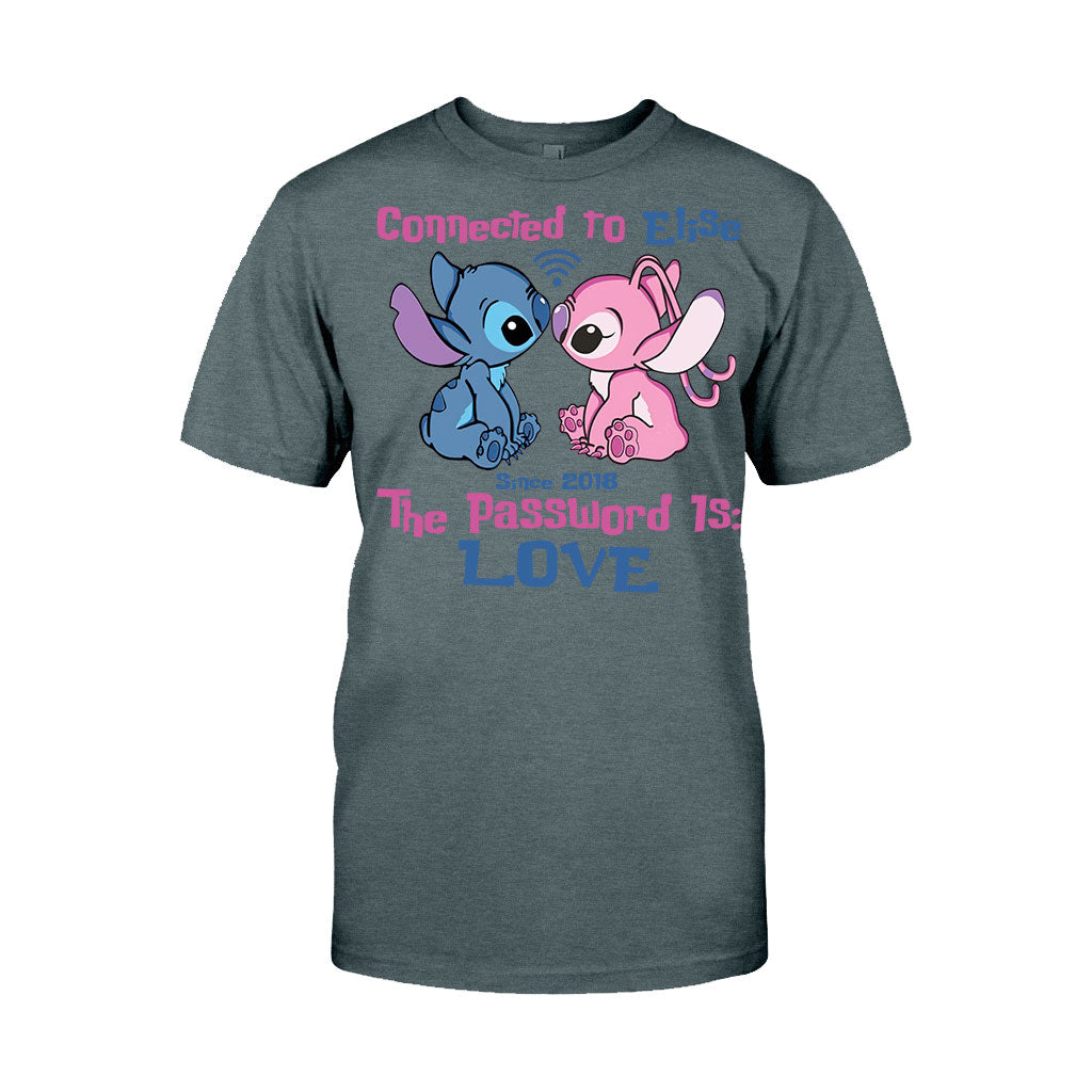 Connected To - Personalized Couple Ohana T-shirt and Hoodie