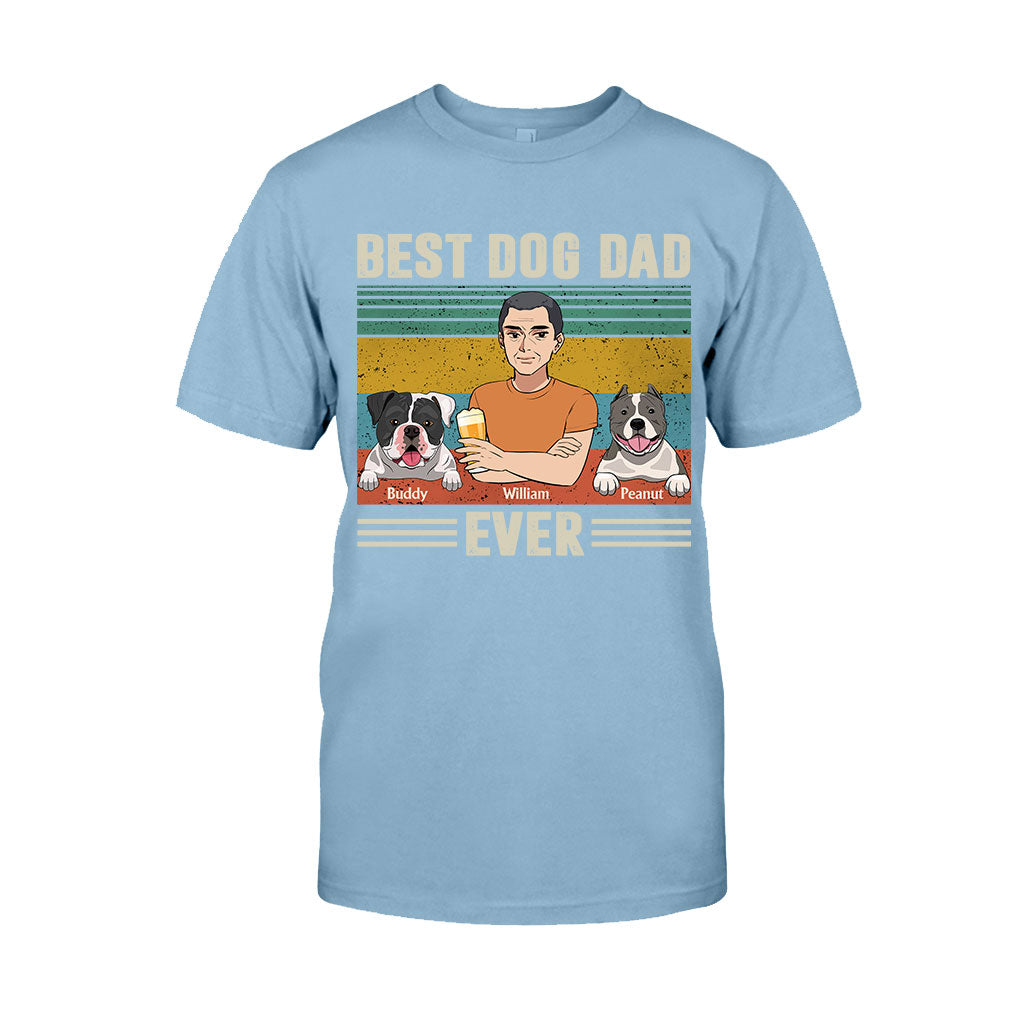 Best Dog Dad Ever - Personalized Father's Day T-shirt and Hoodie