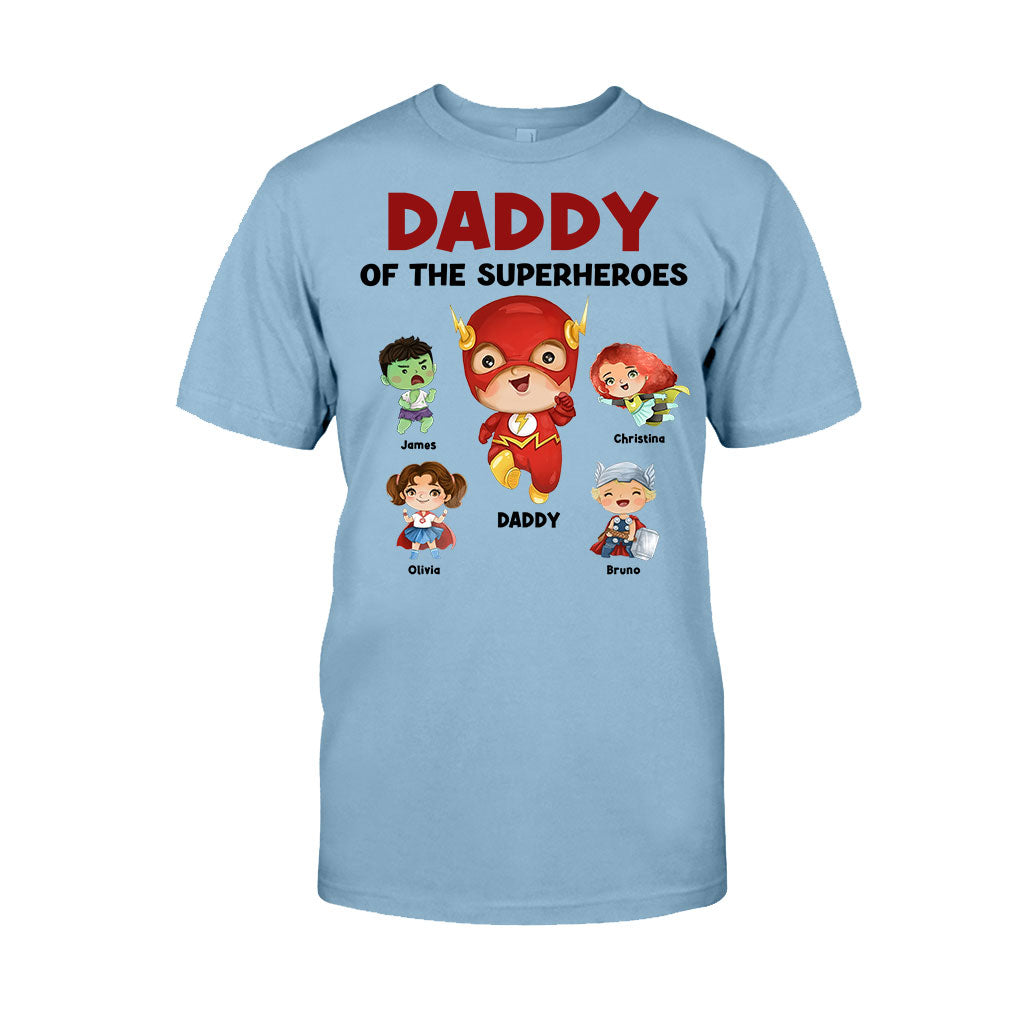 Daddy Of Superheroes - Personalized Father T-shirt and Hoodie