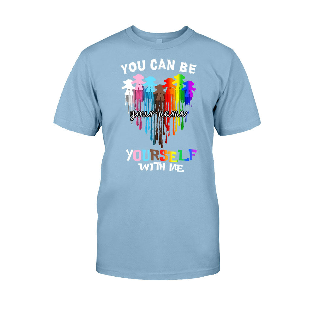 You Can Be Yourself With Me - Personalized LGBT Support T-shirt and Hoodie