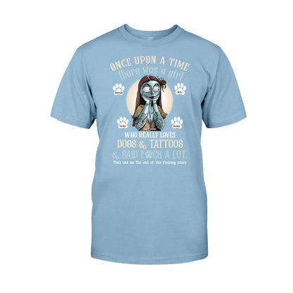 A Girl Who Really Loves Dog Tattoo - Personalized T-shirt and Hoodie