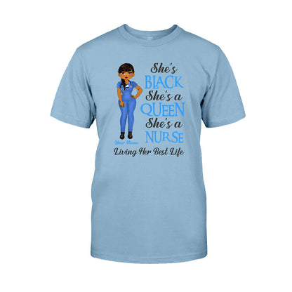 Black Nurse - Personalized Nurse T-shirt and Hoodie