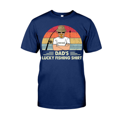 Dad's Lucky Shirt - Personalized Father's Day Fishing T-shirt and Hoodie