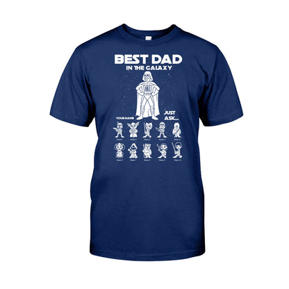 Best Dad In The Galaxy - Personalized Father's Day The Force T-shirt and Hoodie