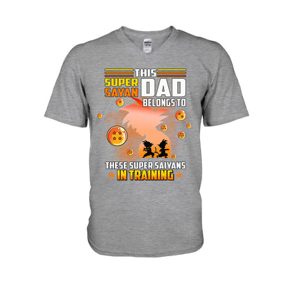 This Super Sayan Dad Belongs To Sayans In Training - Personalized Seven Balls T-shirt and Hoodie