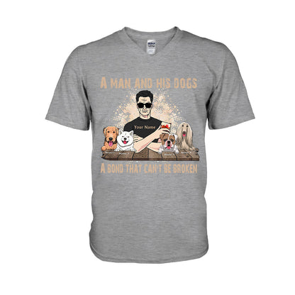 A Man And His Dogs - Personalized Father's Day Dog T-shirt and Hoodie