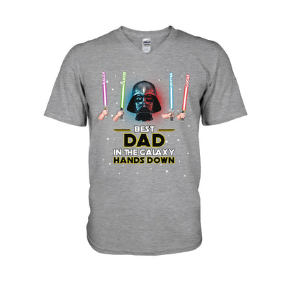 Best Dad In The Galaxy - Personalized The Force T-shirt and Hoodie