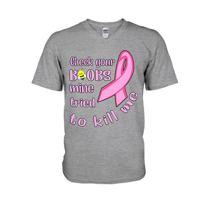 Check Your - Breast Cancer Awareness T-shirt And Hoodie 072021