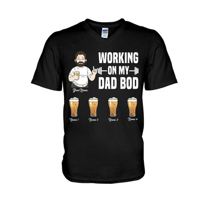 Working On My Dad Bod - Personalized Father's Day T-shirt and Hoodie