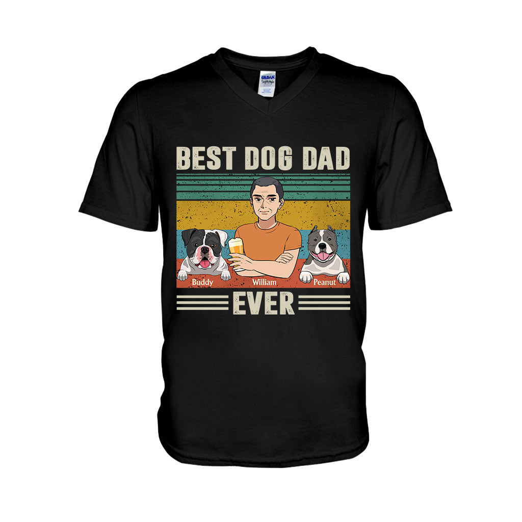 Best Dog Dad Ever - Personalized Father's Day T-shirt and Hoodie