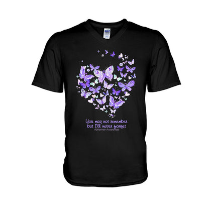 You May Not Remember Purple Butterflies - Alzheimer Awareness T-shirt and Hoodie 1121