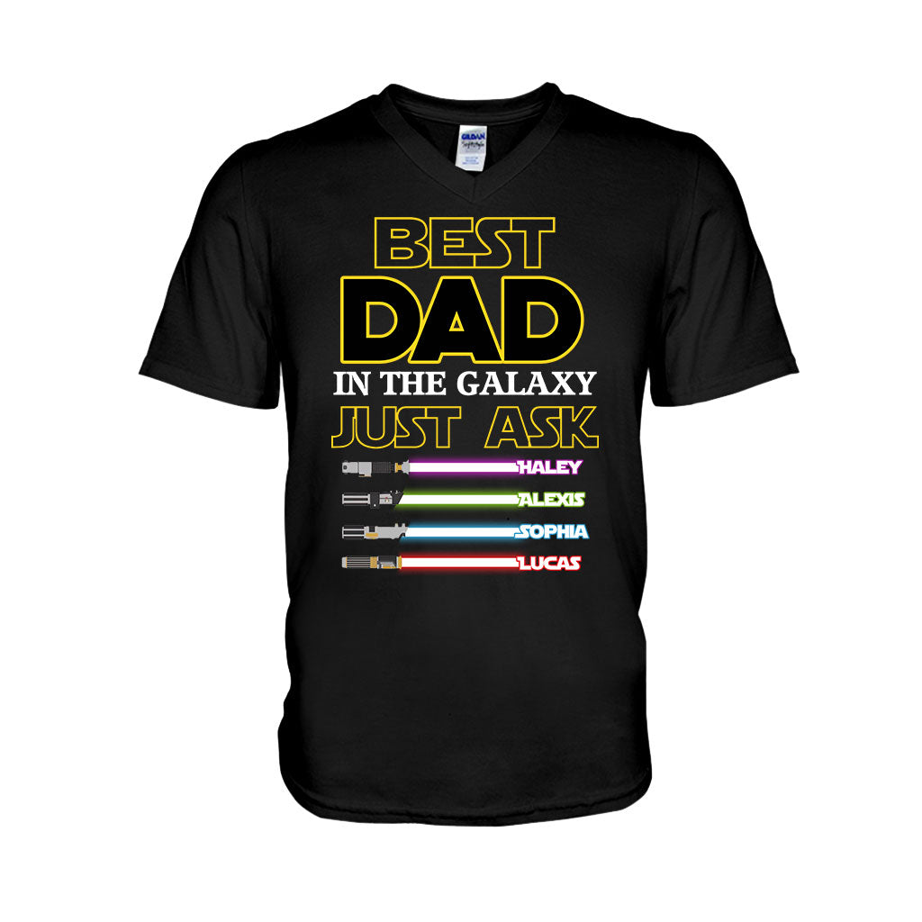 Best Dad In The Galaxy - Personalized Father's Day The Force T-shirt and Hoodie