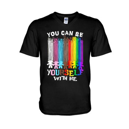 You Can Be Yourself With Me - LGBT Support T-shirt and Hoodie