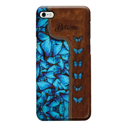 Butterfly Leather Pattern Print Phone Case