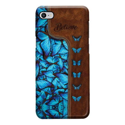 Butterfly Leather Pattern Print Phone Case