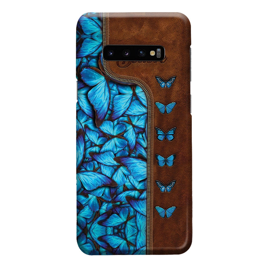 Butterfly Leather Pattern Print Phone Case