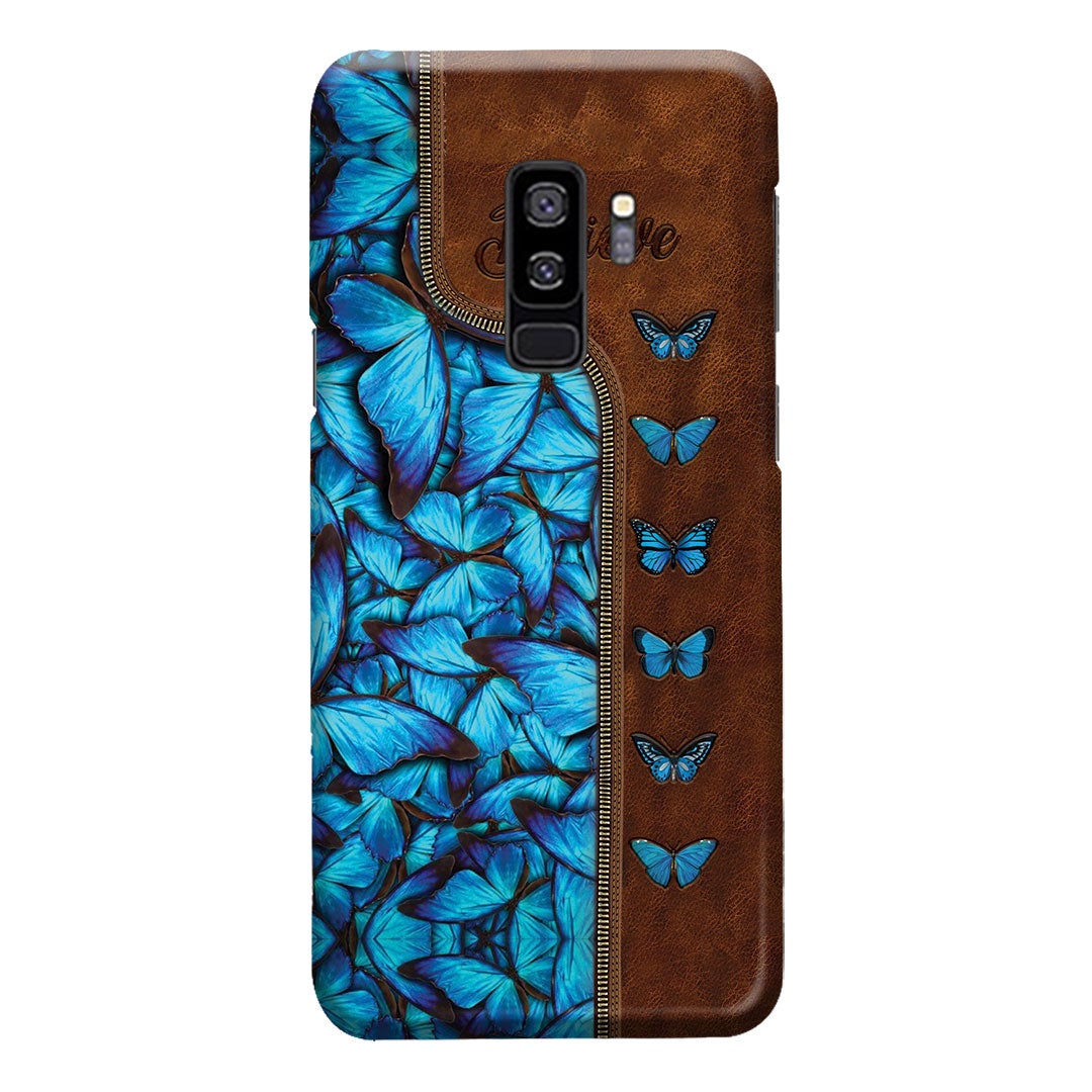 Butterfly Leather Pattern Print Phone Case