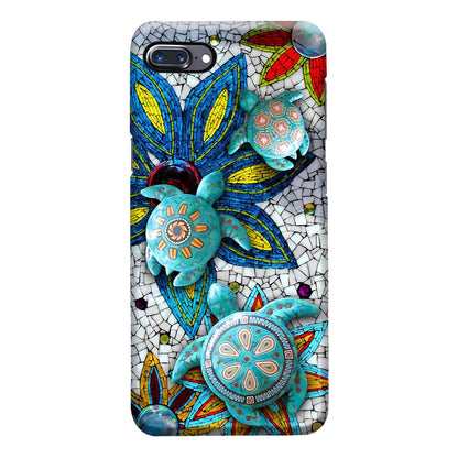 Turtles And Flowers Ceramic Pattern Print Phone Case