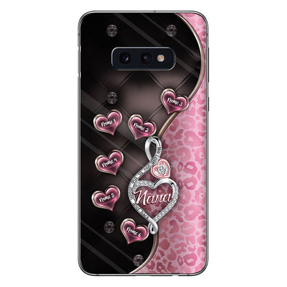 To The Moon And Back Rose Gold - Personalized Mother's Day Grandma Phone Case