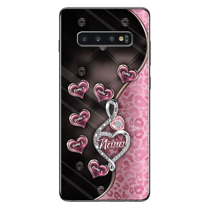 To The Moon And Back Rose Gold - Personalized Mother's Day Grandma Phone Case