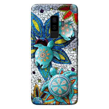 Turtles And Flowers Ceramic Pattern Print Phone Case