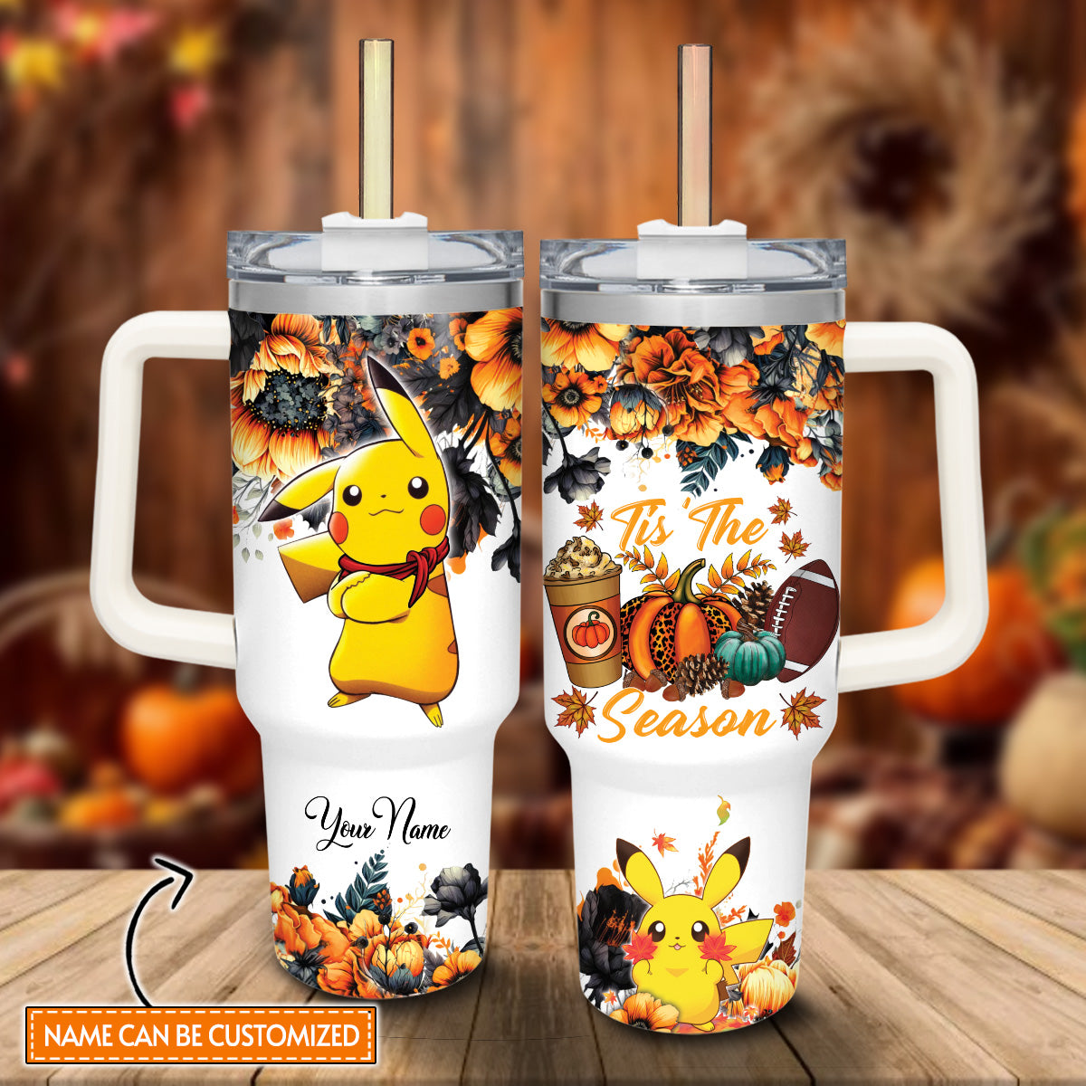 Tis' The Season Personalized Monster Trainer Tumbler With Handle 0224